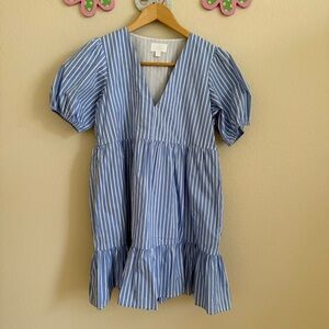NWT Every Blue Striped Short Sleeve Dress Size XS
